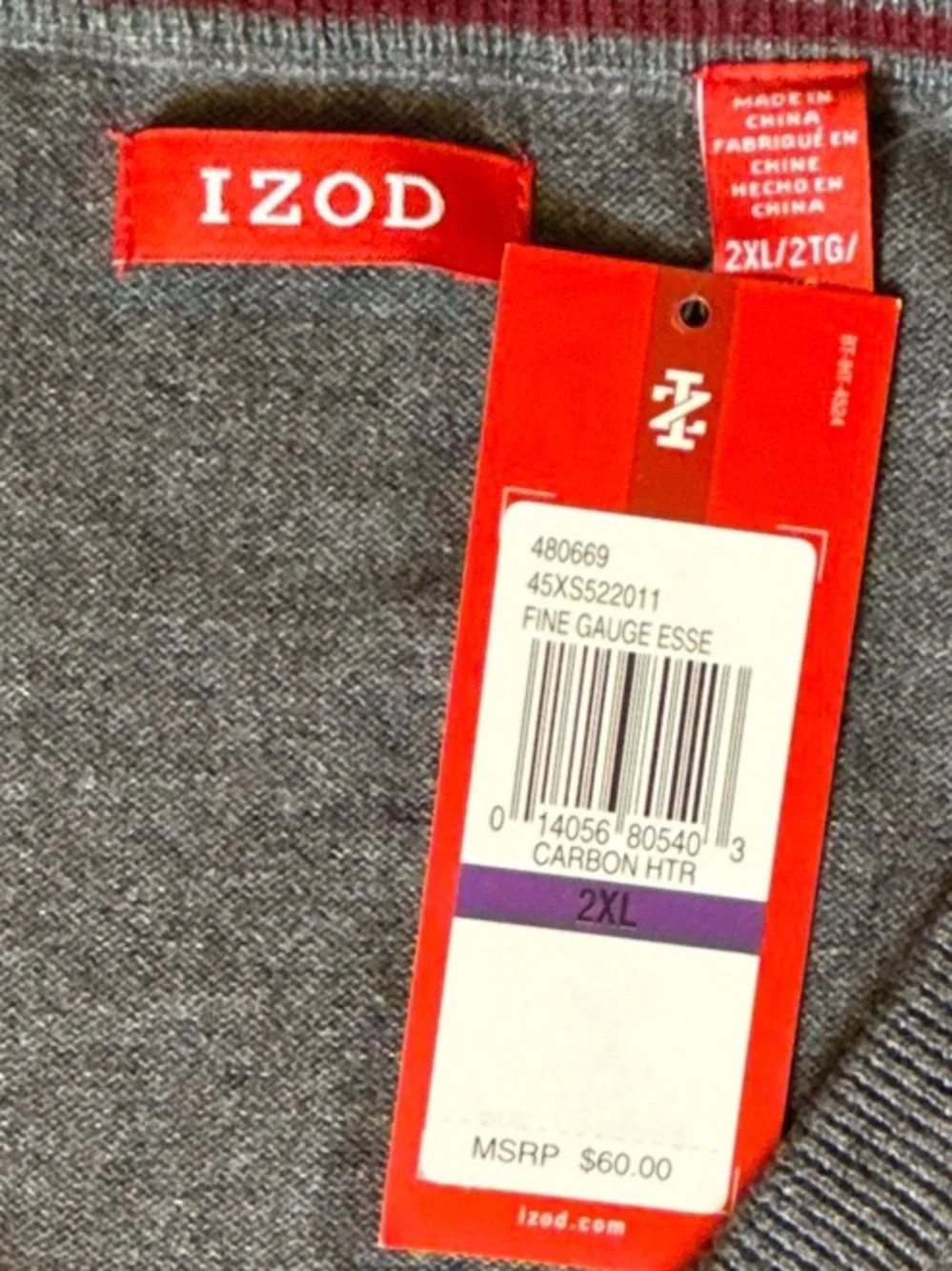Grey V-Neck Sweater